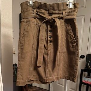 Banana Republic Paperbag Belted Knee-Length Skirt 8 Tall